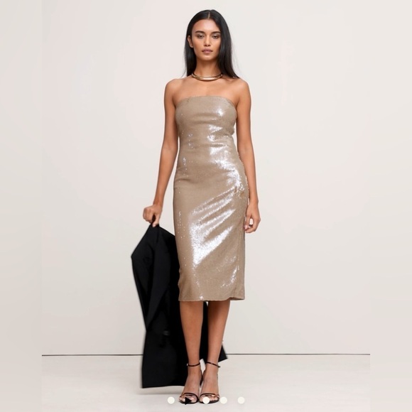 Banana Republic Dresses & Skirts - Banana Republic sequin strapless lined midi DRESS autumn wedding formal evening